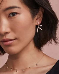 0.16 ct Small Spike 14k Yellow Gold Earrings