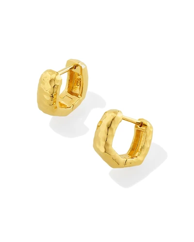 Davie Sterling Silver Metal Huggie Earrings