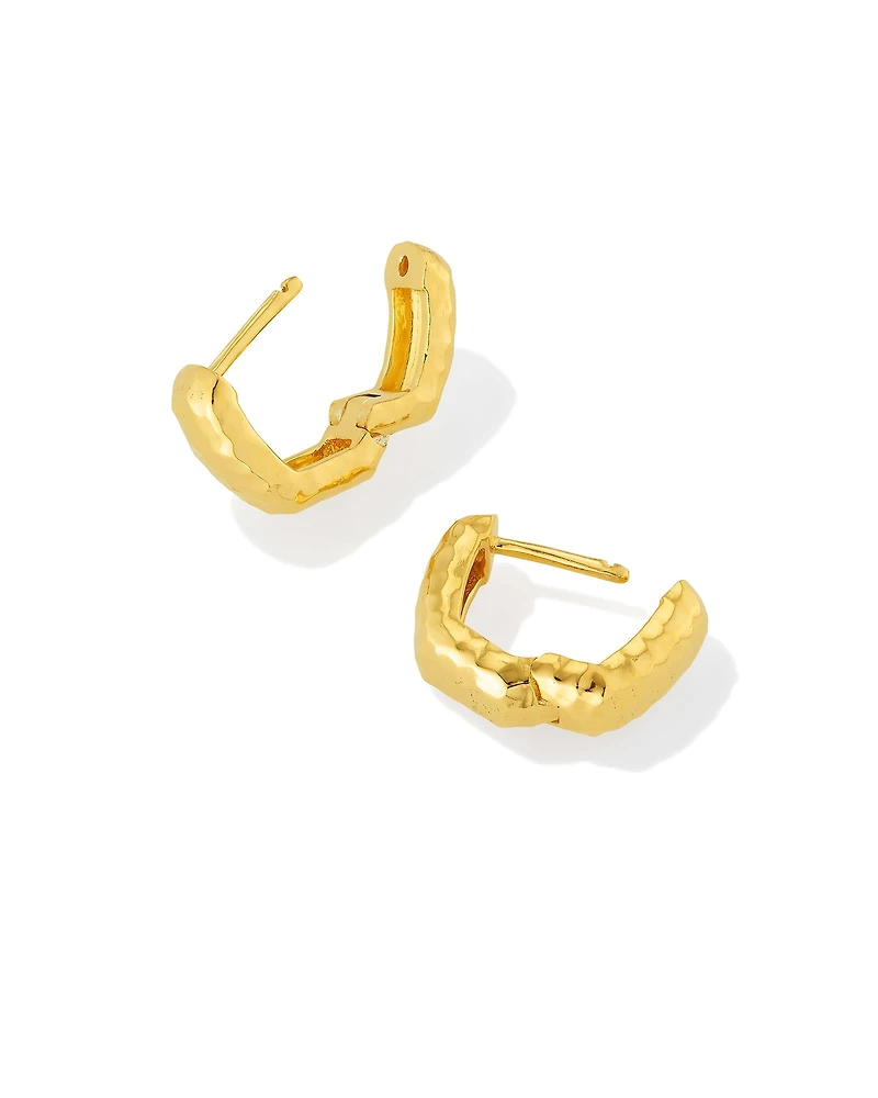 Davie Sterling Silver Metal Huggie Earrings