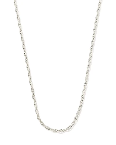 Delicate Rope Chain Necklace in Sterling Silver