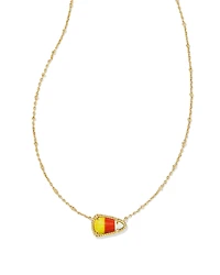 Candy Corn Gold Short Pendant Necklace in Candy Corn Magnesite