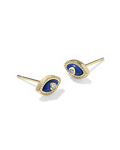 Mini Eye Gold Stud Earrings