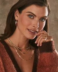 Courtney Paperclip Necklace Gold