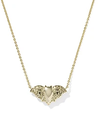 Bat Gold Short Pendant Necklace