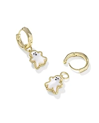 Ghost Silver Convertible Huggie Earrings