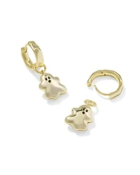 Ghost Silver Convertible Huggie Earrings