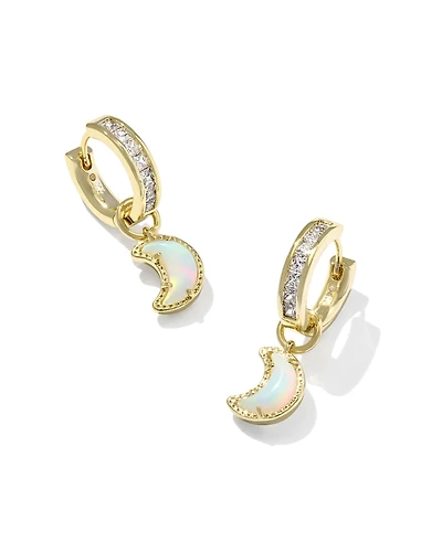 Moon Gold Convertible Huggie Earrings