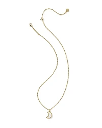 Moon Gold Short Pendant Necklace
