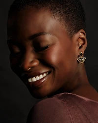 Bat Gold Drop Earrings
