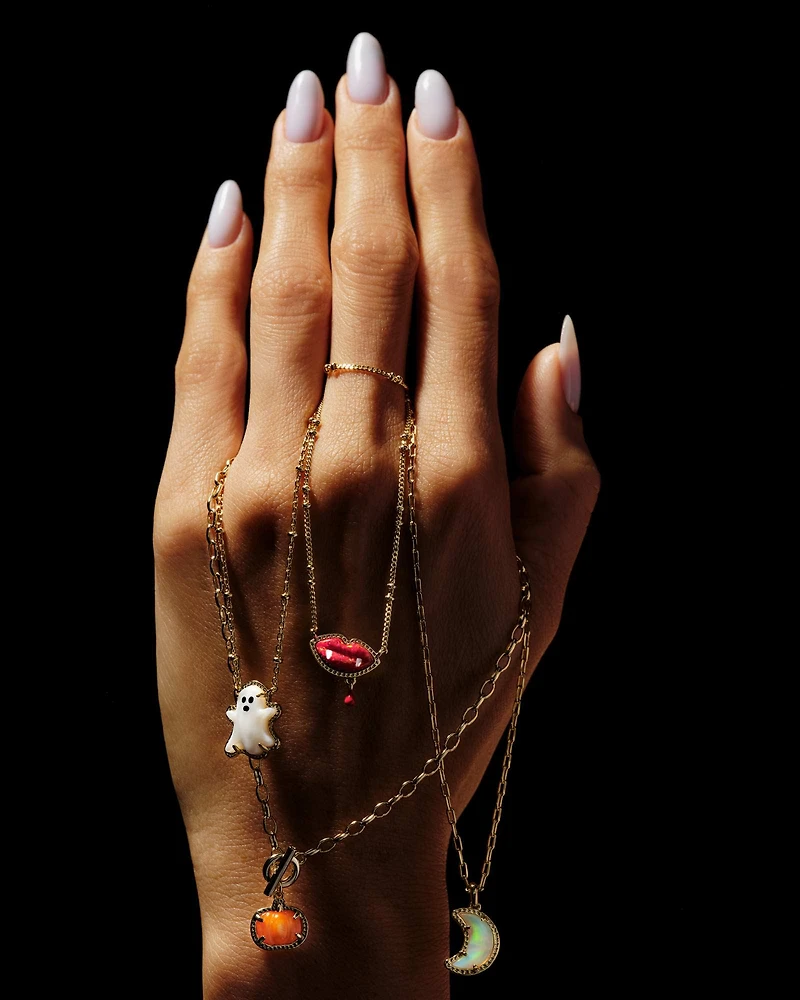 Ghost Gold Short Pendant Necklace