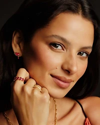 Vampire Gold Stud Earrings