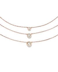 0.25 ct Audrey 14k Rose Gold Pendant Necklace in White Diamond