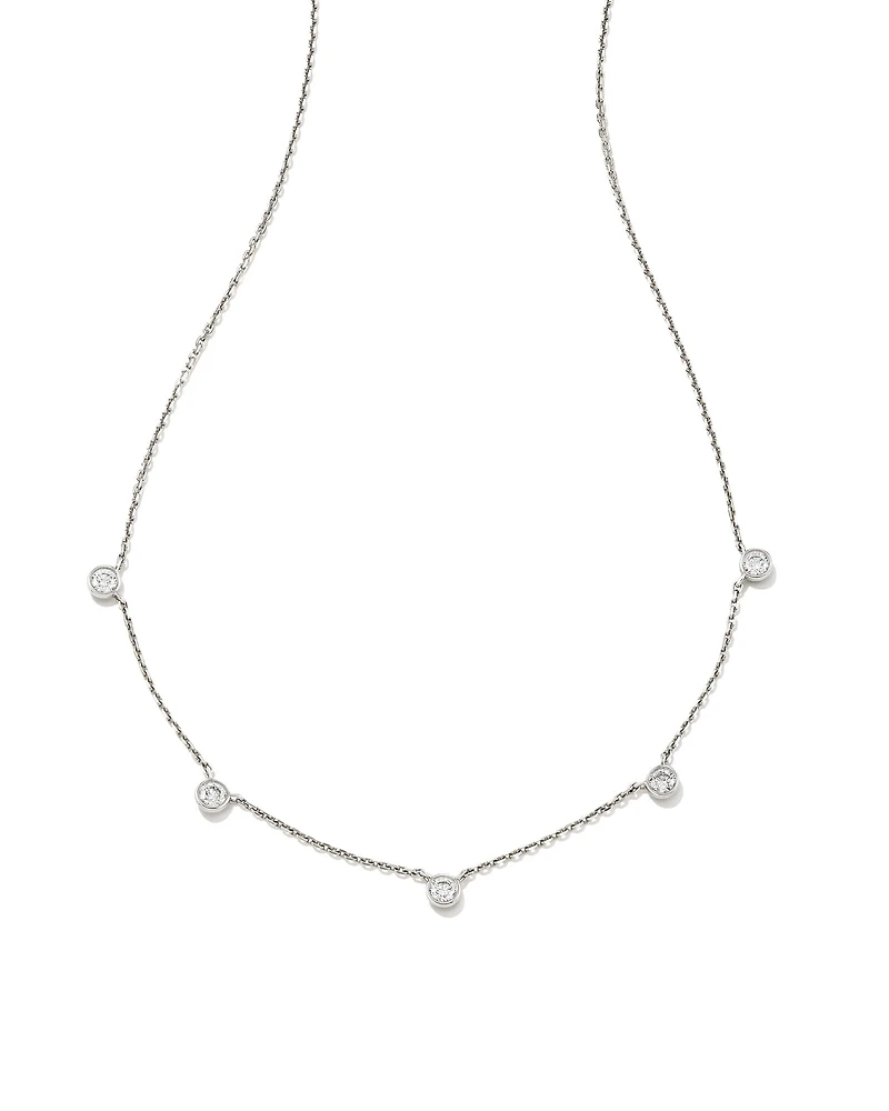 0.3 ct Audrey 14k White Gold Strand Necklace Diamond