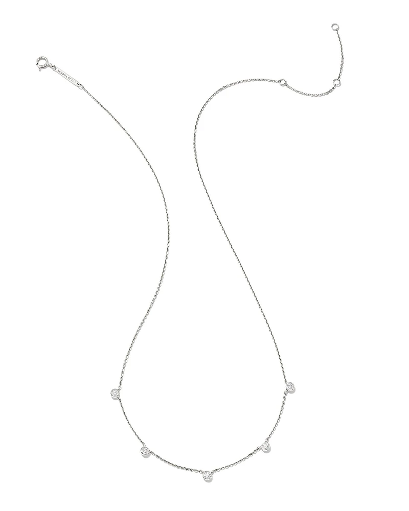 0.3 ct Audrey 14k White Gold Strand Necklace Diamond