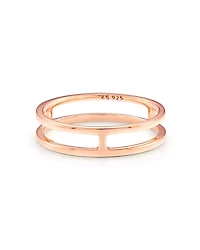 Bennett Double Band Ring 18k Yellow Gold Vermeil