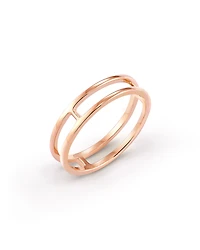 Bennett Double Band Ring 18k Yellow Gold Vermeil