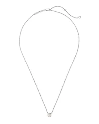 Davie Sterling Silver Pendant Necklace in White Opal
