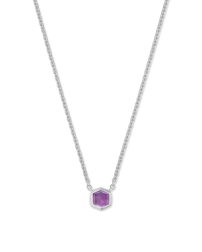 Davie Sterling Silver Pendant Necklace Garnet