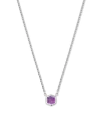 Davie Sterling Silver Pendant Necklace Garnet