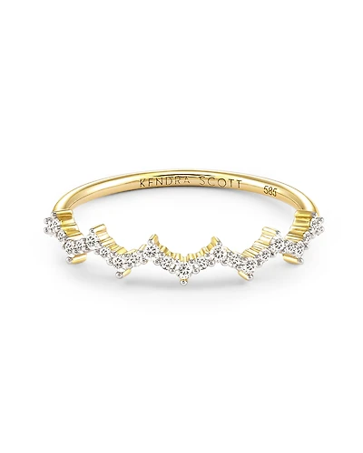 0.2 ct Finley 14k Yellow Gold Band Ring White Diamond