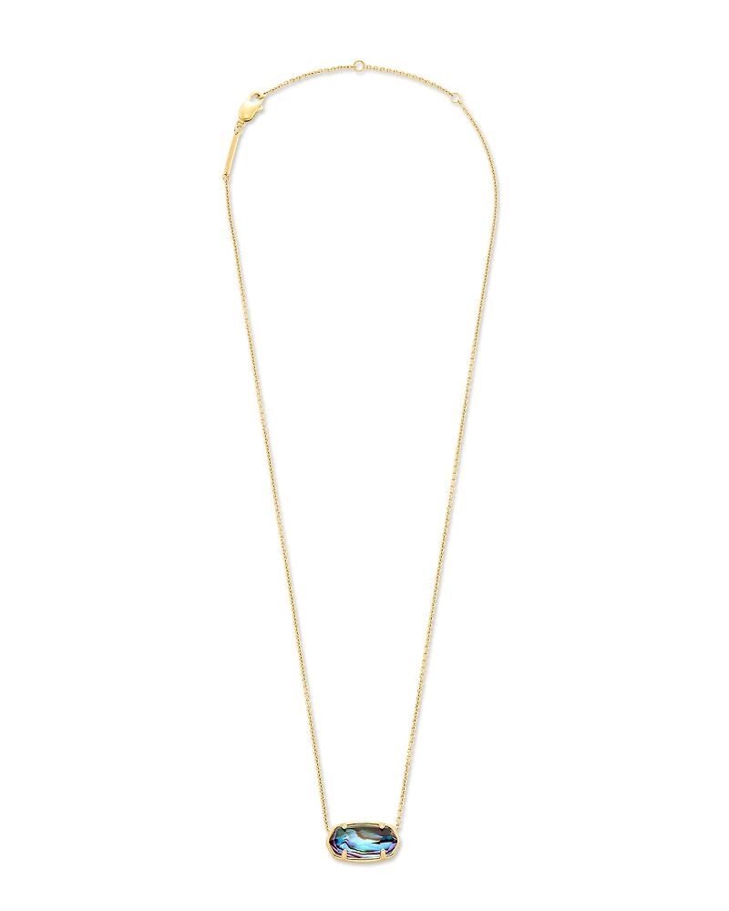 Elisa 18k Gold Vermeil Pendant Necklace in Abalone