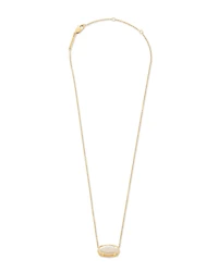 Elisa 18k Gold Vermeil Pendant Necklace in Iridescent Drusy