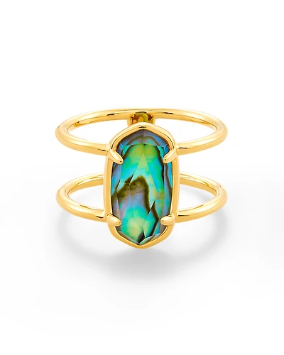 Elyse 18k Gold Vermeil Double Band Ring Turquoise