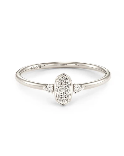 Marisa 14k White Gold Band Ring Diamond