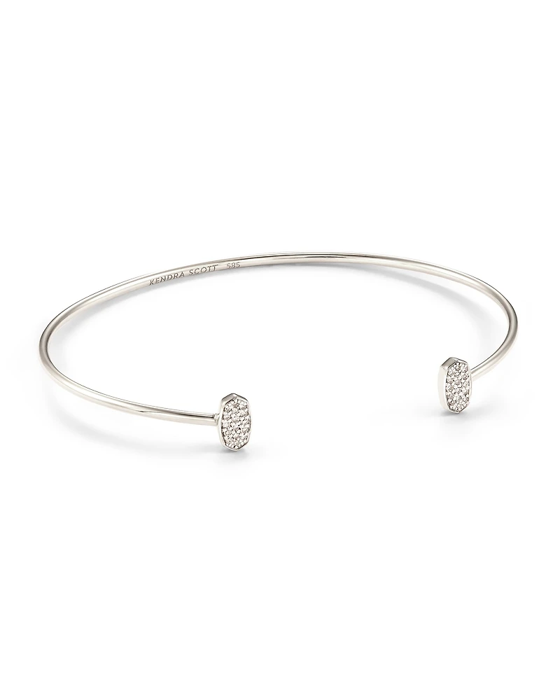 Marisa 14k White Gold Cuff Bracelet in White Diamond