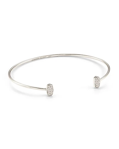 Marisa 14k White Gold Cuff Bracelet in White Diamond