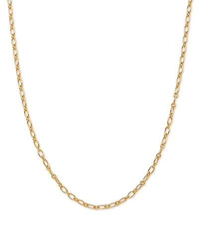 18” Double Link Rolo Chain Necklace in 18k Yellow Gold Vermeil