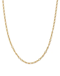 18” Double Link Rolo Chain Necklace in 18k Yellow Gold Vermeil