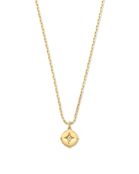 Adanna 18k Yellow Gold Vermeil Pendant Necklace in White Diamond