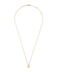Adanna 18k Yellow Gold Vermeil Pendant Necklace in White Diamond