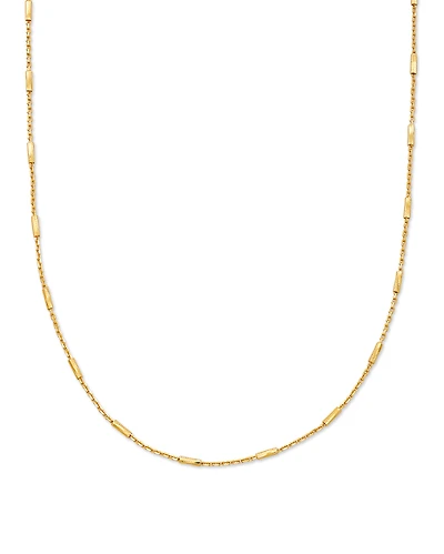 Roll Bar Chain Necklace in 18k Yellow Gold Vermeil