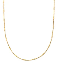 Roll Bar Chain Necklace in 18k Yellow Gold Vermeil