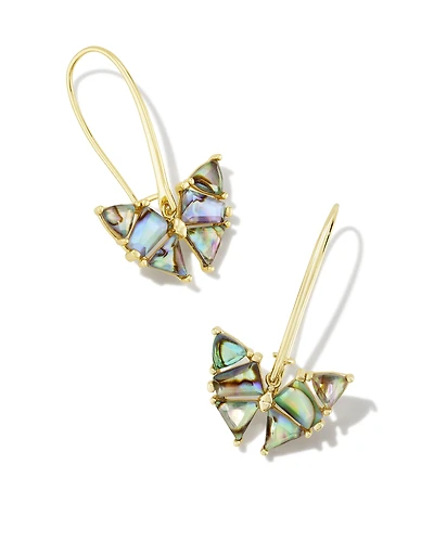 Blair Gold Butterfly Drop Earrings in Abalone