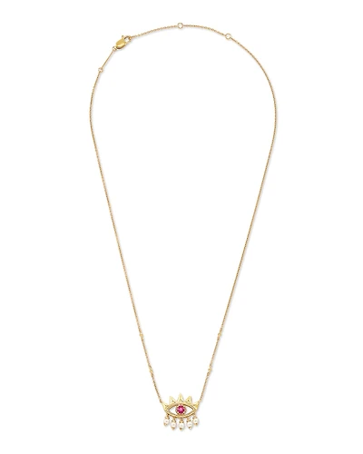 ZORA PNDNT NCK 18K GOLD VRML PINK RUBY
