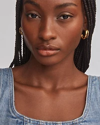 Meg Double Hoop Earrings 18k Gold Vermeil