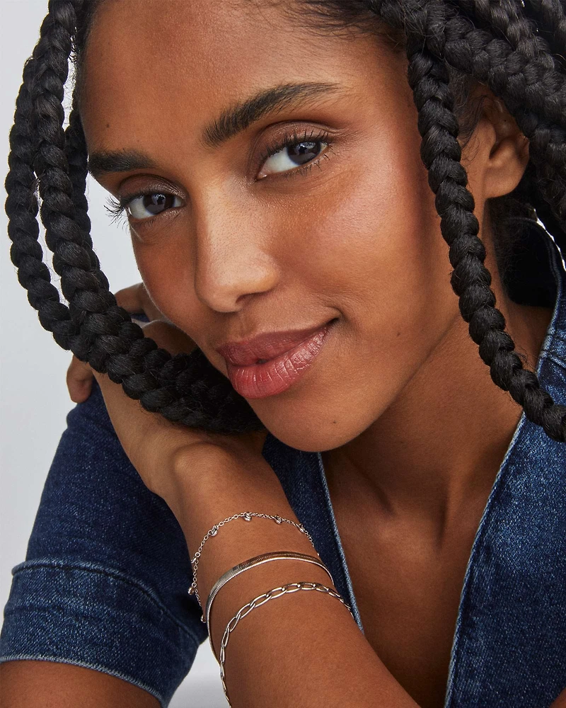 Kassie Set of 3 Chain Bracelets Silver