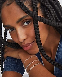 Kassie Set of 3 Chain Bracelets Silver