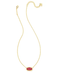 Elisa Gold Pendant Necklace in Berry Lab Grown Opal