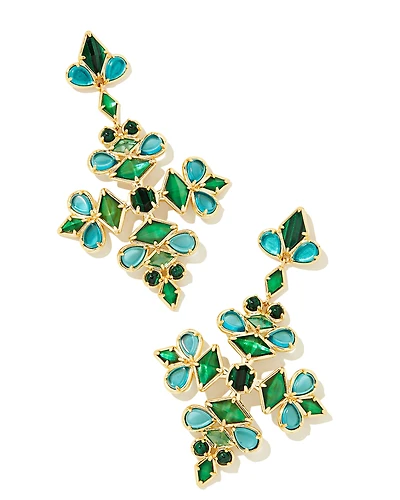 Kinsley Gold Statement Earrings in Mix