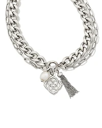 Everleigh Silver Chain Necklace in Freshwater Cultured Pearl