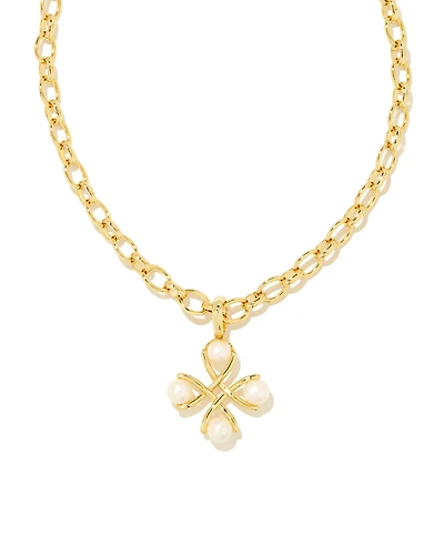 Everleigh Gold Pearl Pendant Necklace in Freshwater Cultured Pearl