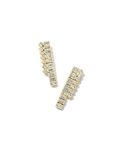 Gracie Gold Tennis Linear Earrings White CZ