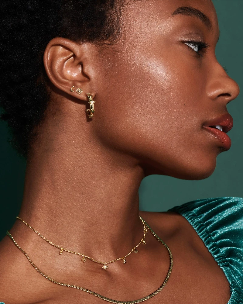 Beatrix Small Hoop Earrings in Gold