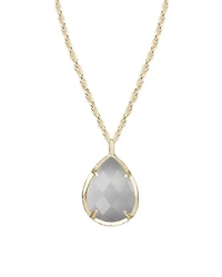 KIRI NECKLACE GOLD SLATE CATS EYE