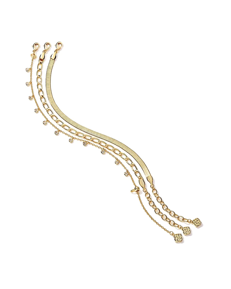 Kassie Set of 3 Chain Bracelets Silver