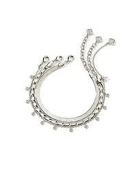 Kassie Set of 3 Chain Bracelets Silver